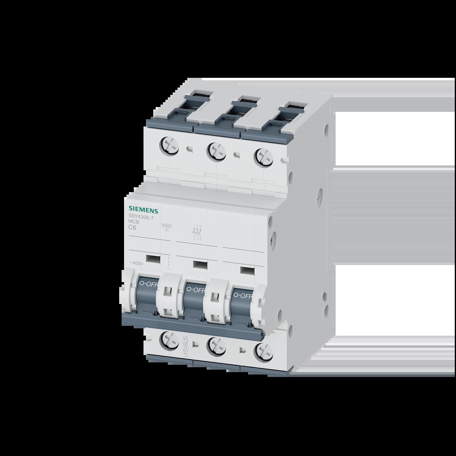 5SY4306-7_Автомат 3P, 6А, кривая «C», 10кА (C6)