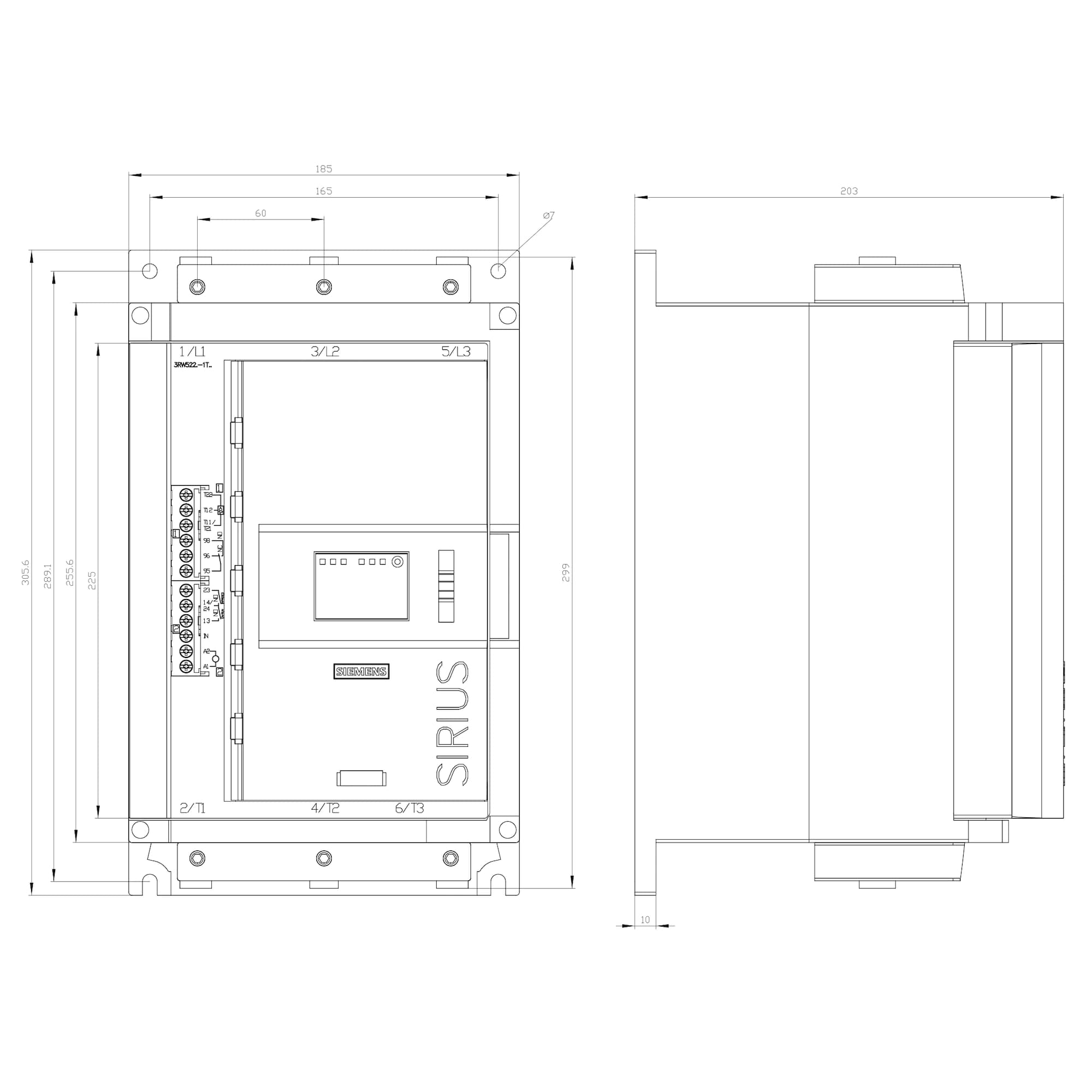 3RW5224-1TC14_Устройство плавного пуска SIRIUS 22кВт 47А 380В расширенный функционал_2