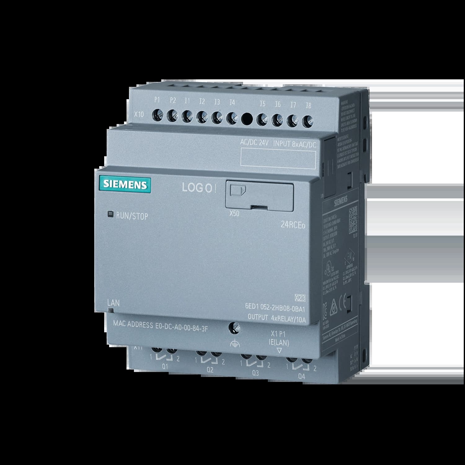 6ED1052-2HB08-0BA2_Логический модуль без дисплея LOGO! 24RCEO, 4 MW, 8DI/4DO_1