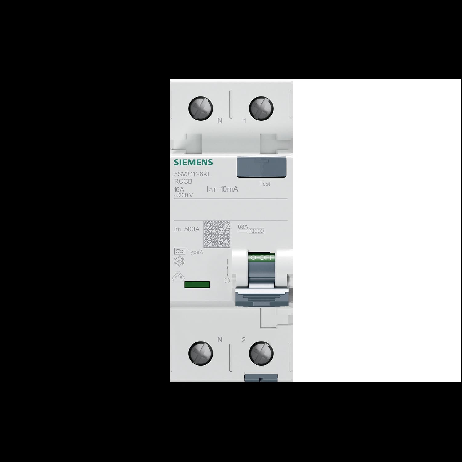 5SV3111-6_УЗО 1P+N, 16A, 10мА, тип «A»