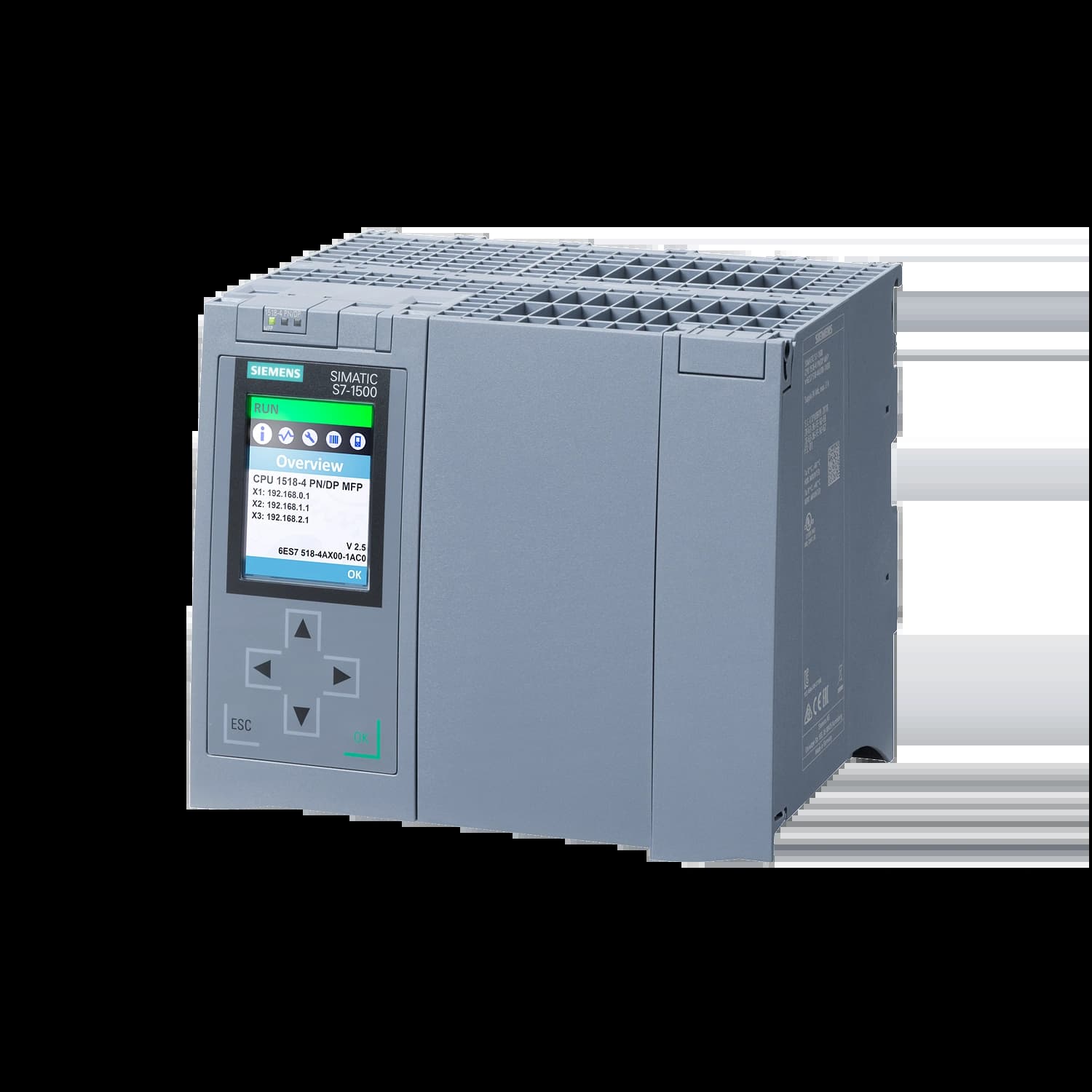 6ES7518-4AX00-1AC0_Simatic S7-1500 Центральный процессор CPU 1518-4 PN/DP MFP_1