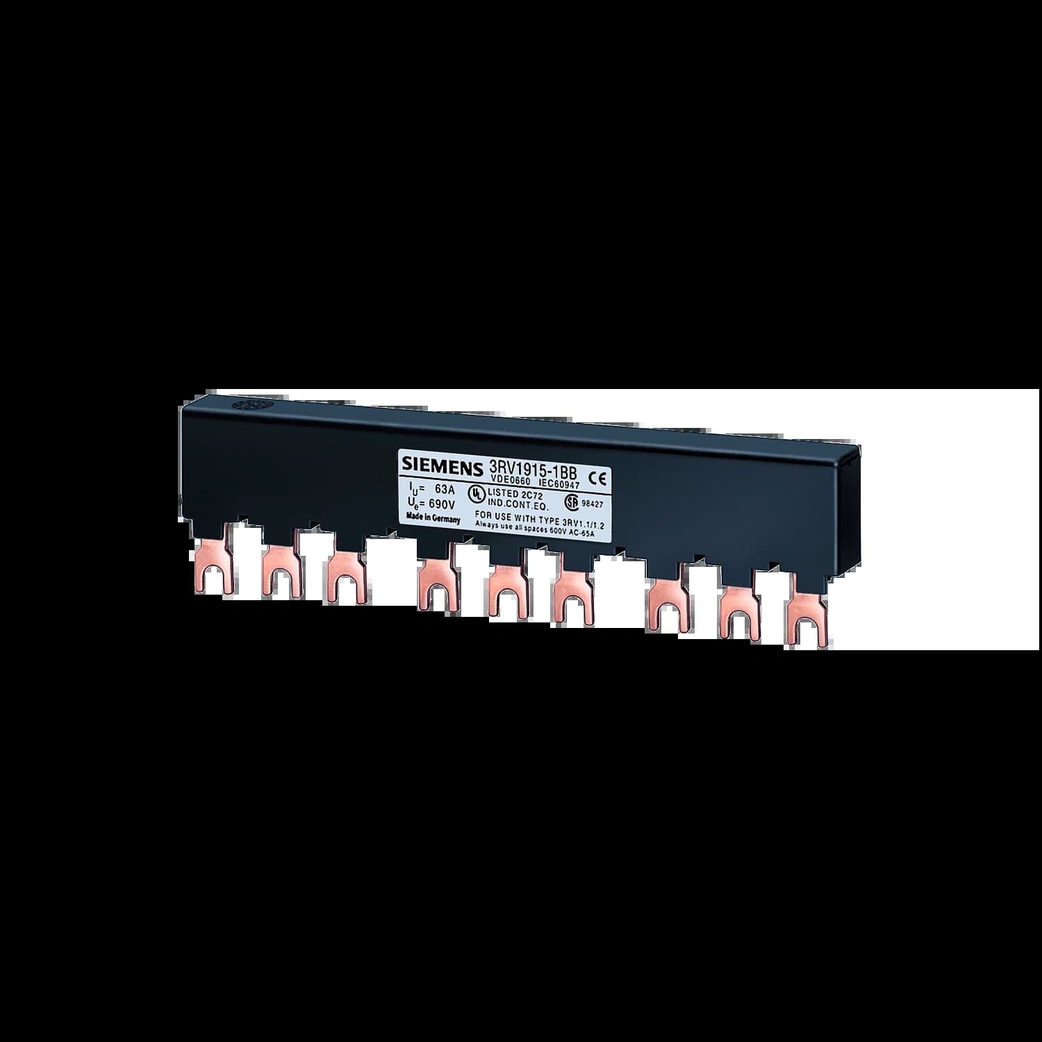 3RV1915-1BB_3-фазная шинка для 3 автоматов, типоразмер S00/S0