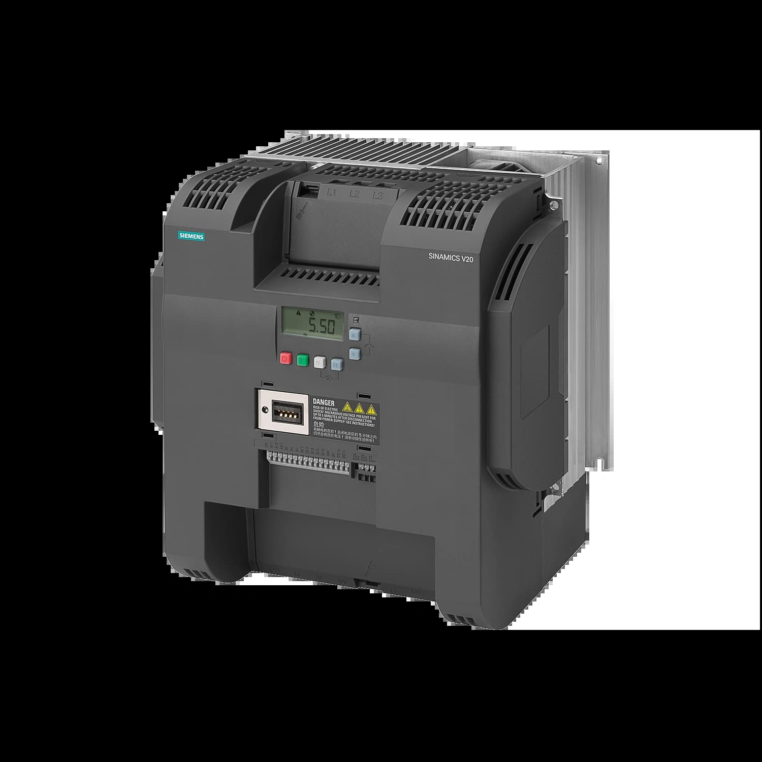 6SL3210-5BE32-2UV0_Преобразователь частоты SINAMICS V20 30 кВт|22 кВт 380В Modbus-RTU без ЭМС фильтра_1