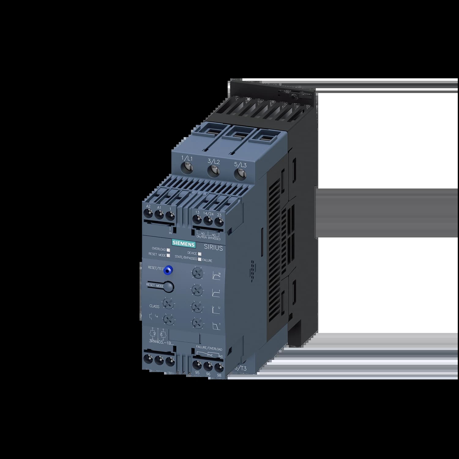 3RW4037-1BB14_Устройство плавного пуска SIRIUS 30кВт 63А 380В габарит S2 базовый функционал_1