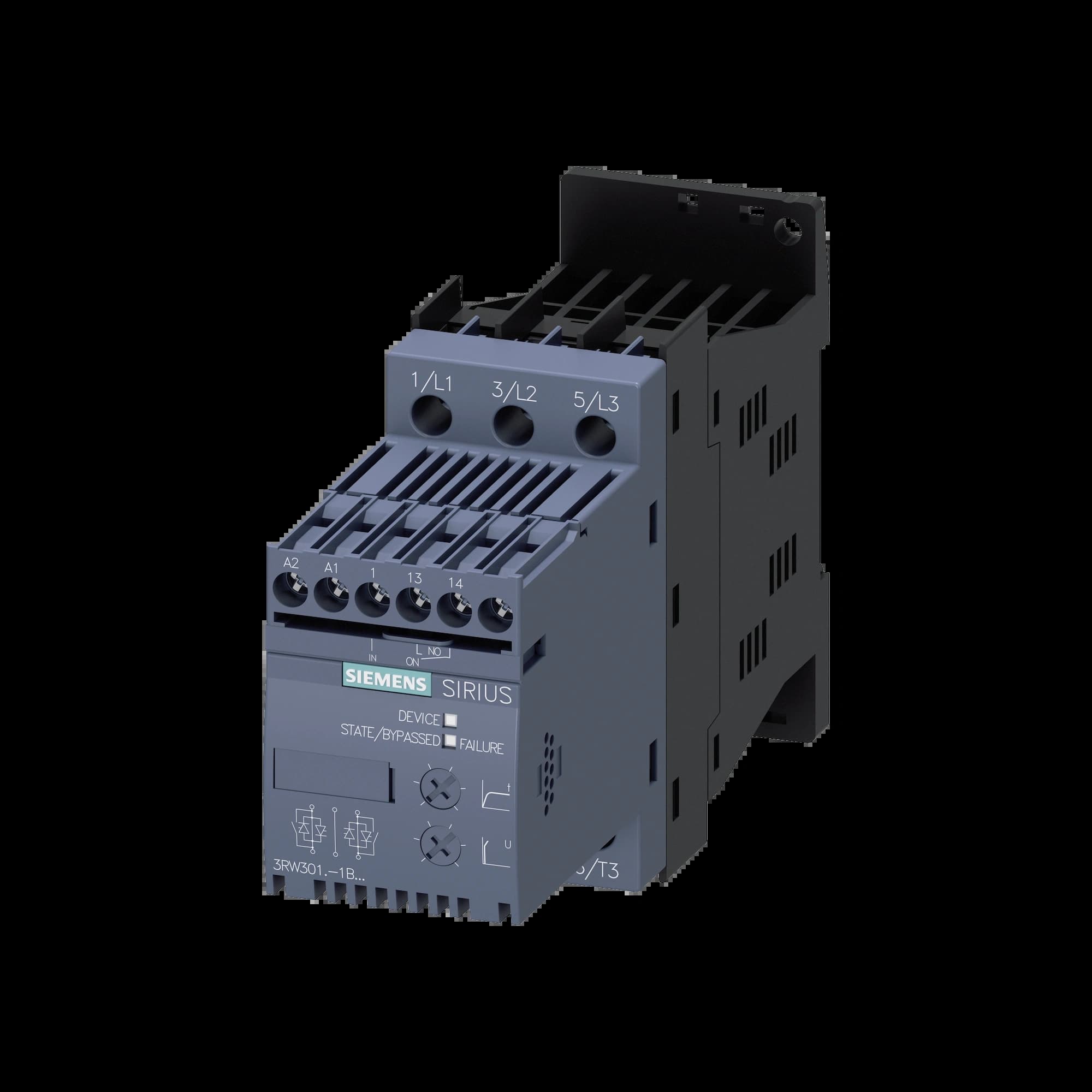 3RW3013-1BB14_Устройство плавного пуска SIRIUS 1.5кВт 3.6А 380В габарит S00 базовый функционал