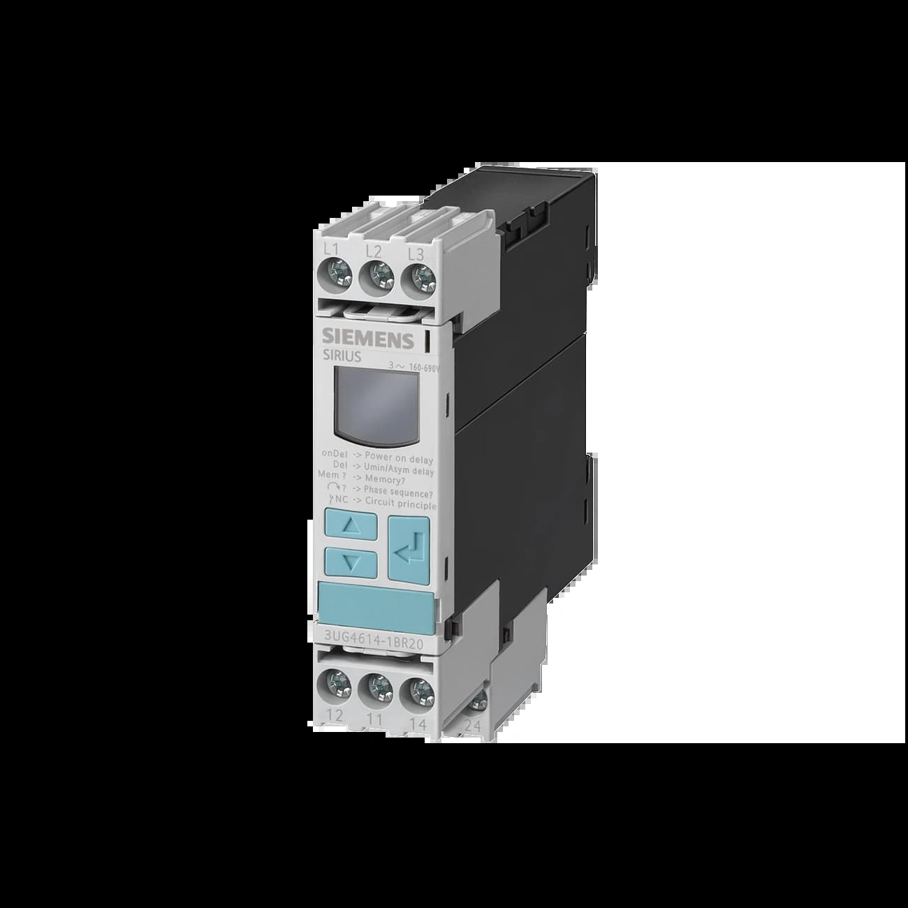 3UG4615-1CR20_Реле контроля напряжения, выпадения фазы и чередования фаз, 2ПК