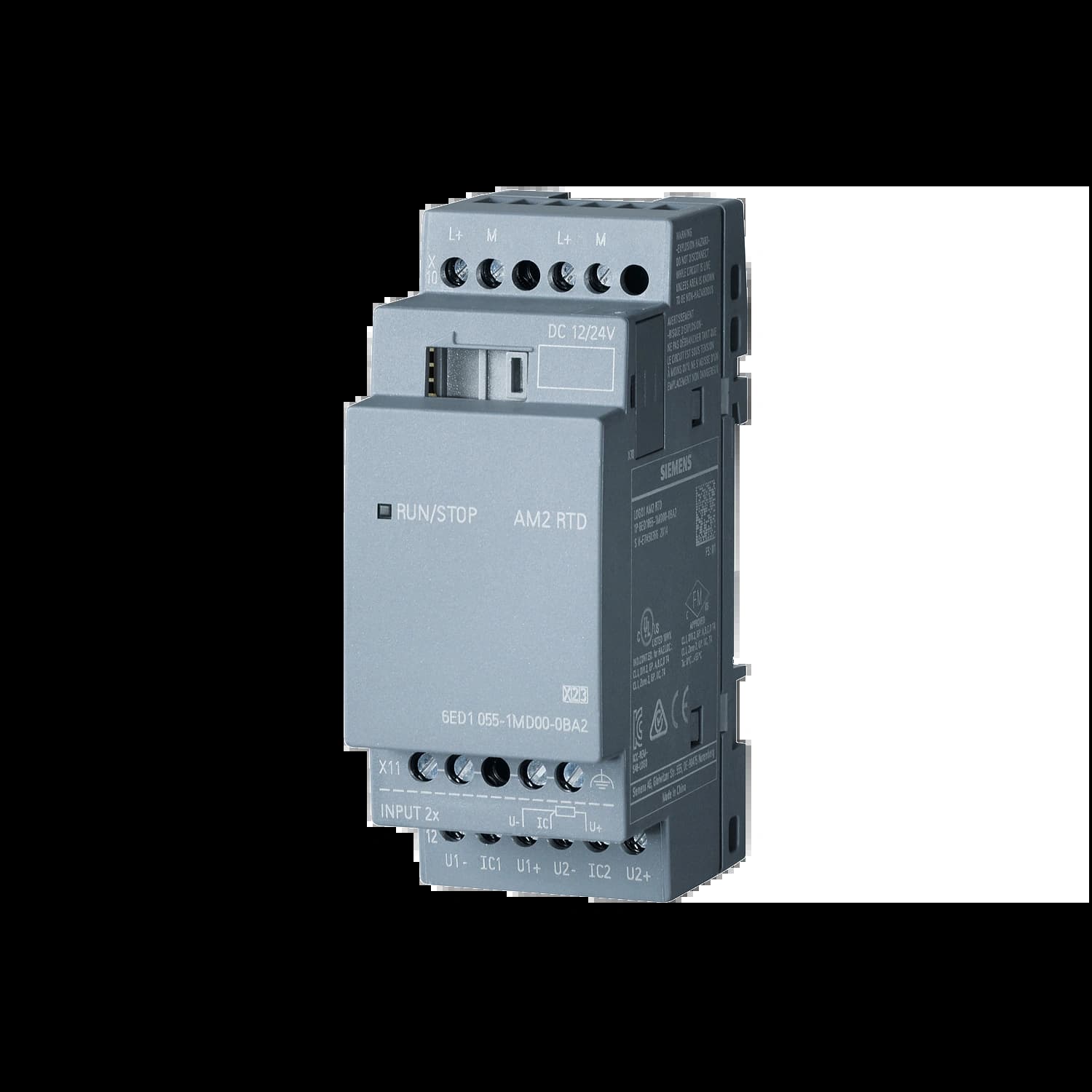 6ED1055-1MD00-0BA2_Модуль расширения LOGO! AM2 RDT, 2 MW, 12/24 В, 2AI, Pt100/1000_1