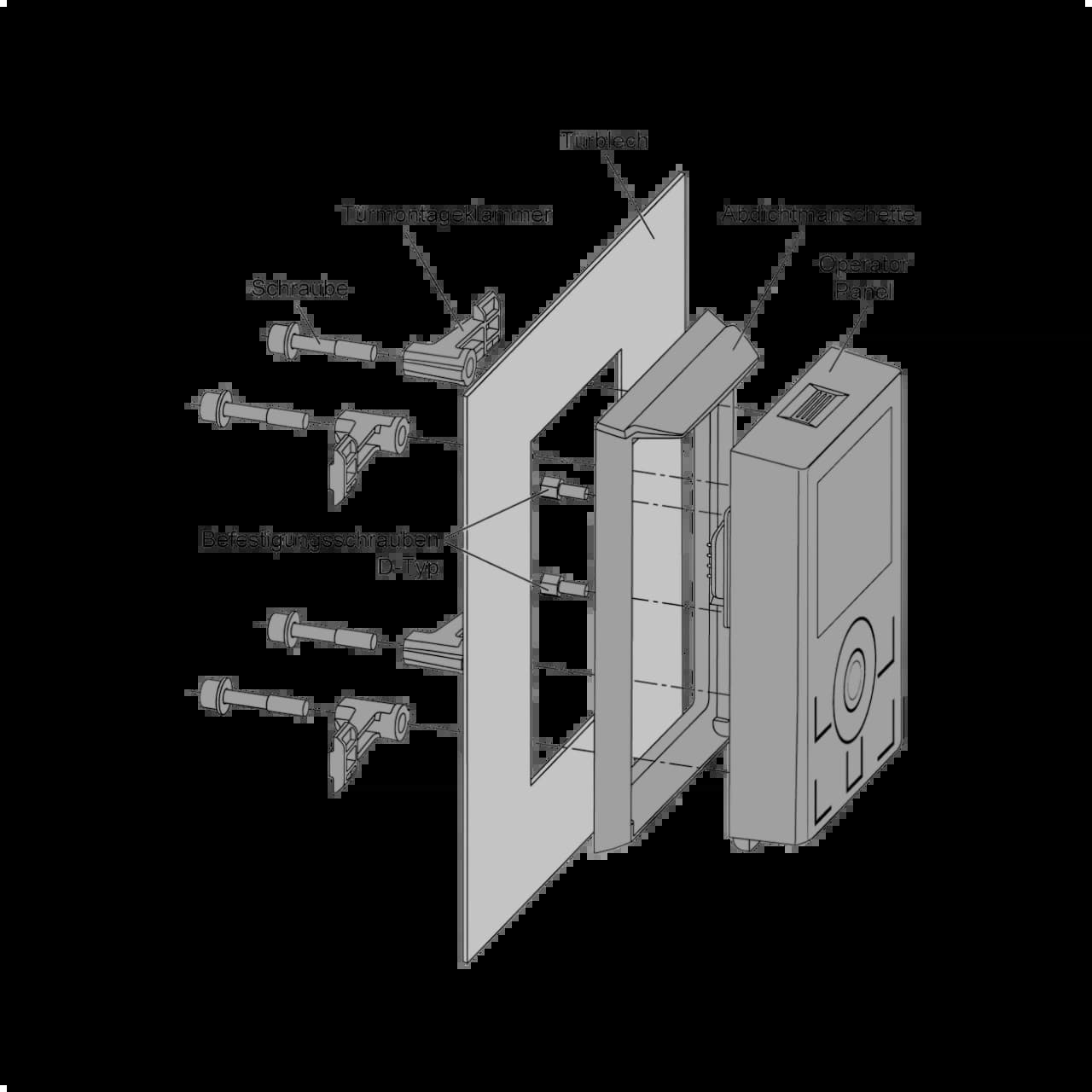 6SL3256-0AP00-0JA0_SINAMICS G120 DOOR комплект для монтажа на дверце шкафа для IOP-2/BOP-2