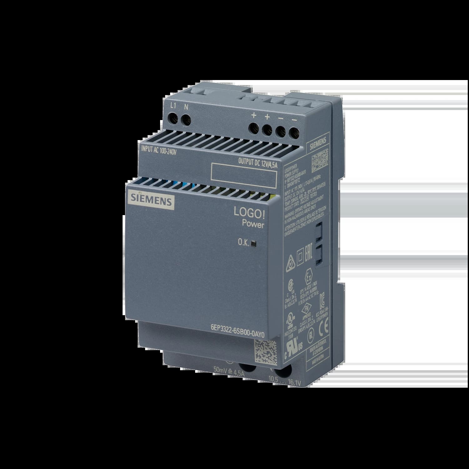 6EP3322-6SB00-0AY0_Блок питания LOGO!Power 1AC/12VDC/4.5A_1