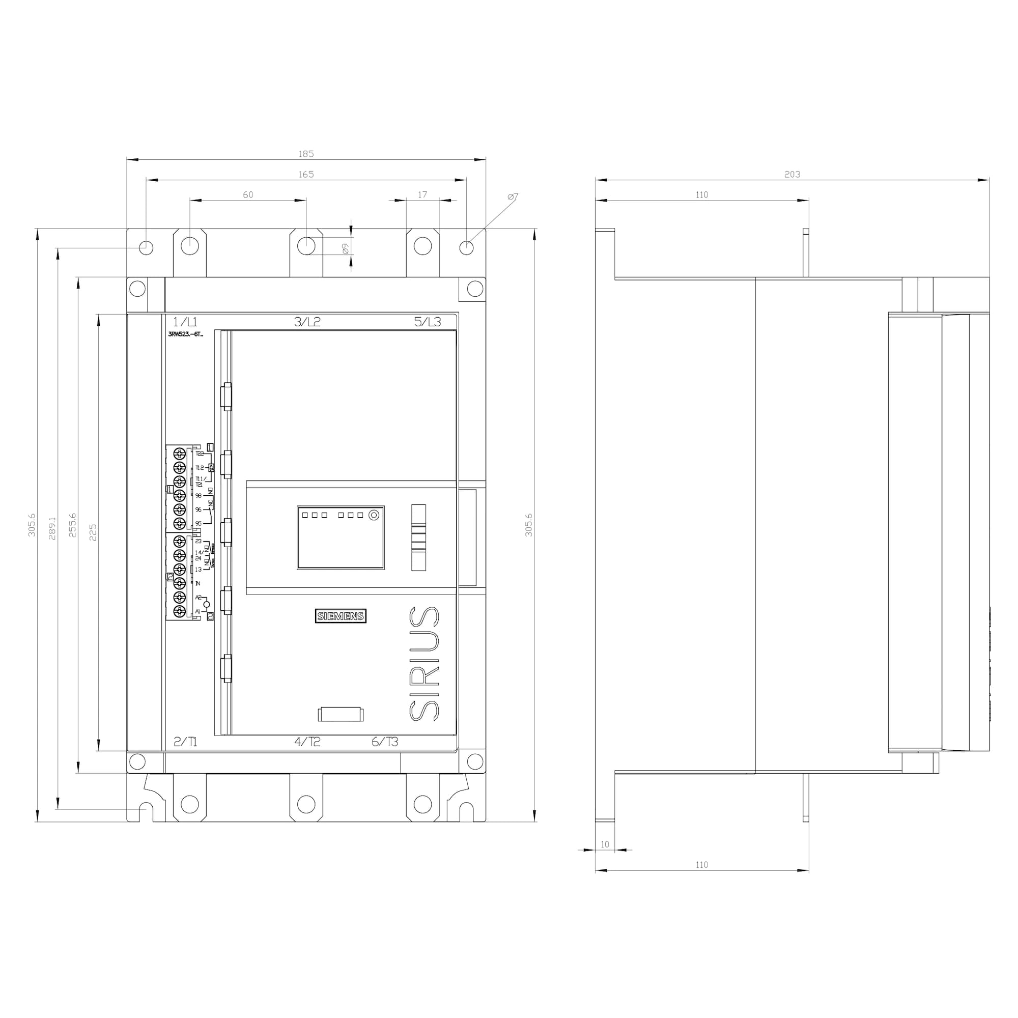 3RW5236-6TC14_Устройство плавного пуска SIRIUS 90кВт 171А 380В расширенный функционал_3
