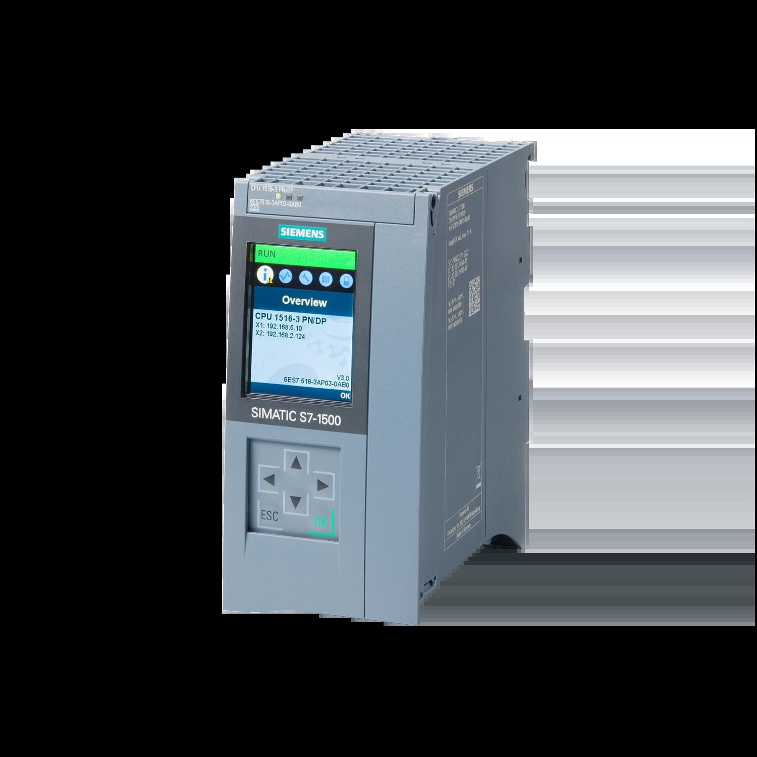 6ES7516-3AP03-0AB0_Simatic S7-1500 Центральный процессор CPU 1516-3 PN/DP_1