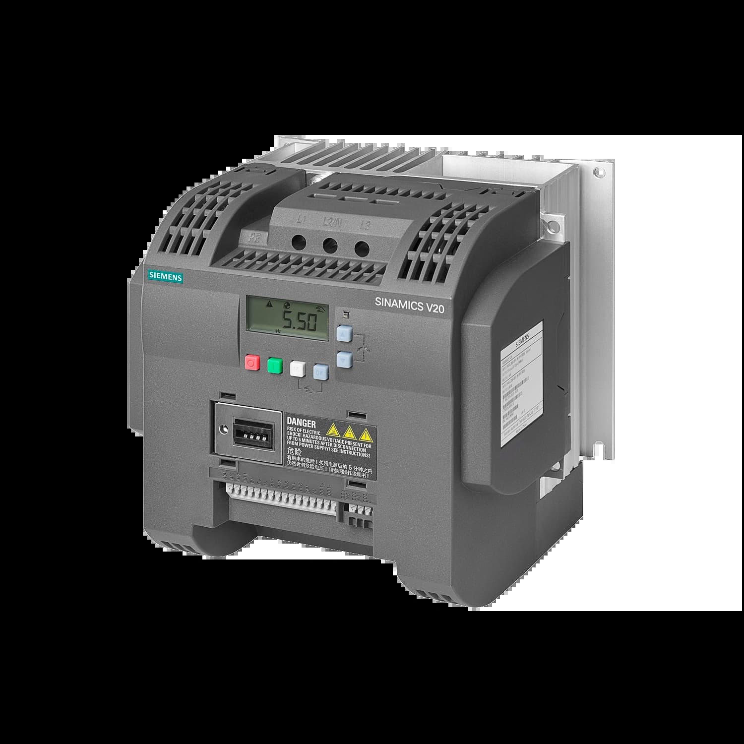 6SL3210-5BE25-5CV1_Преобразователь частоты SINAMICS V20 5.5 кВт 380В Modbus-RTU c ЭМС фильтром C3_1