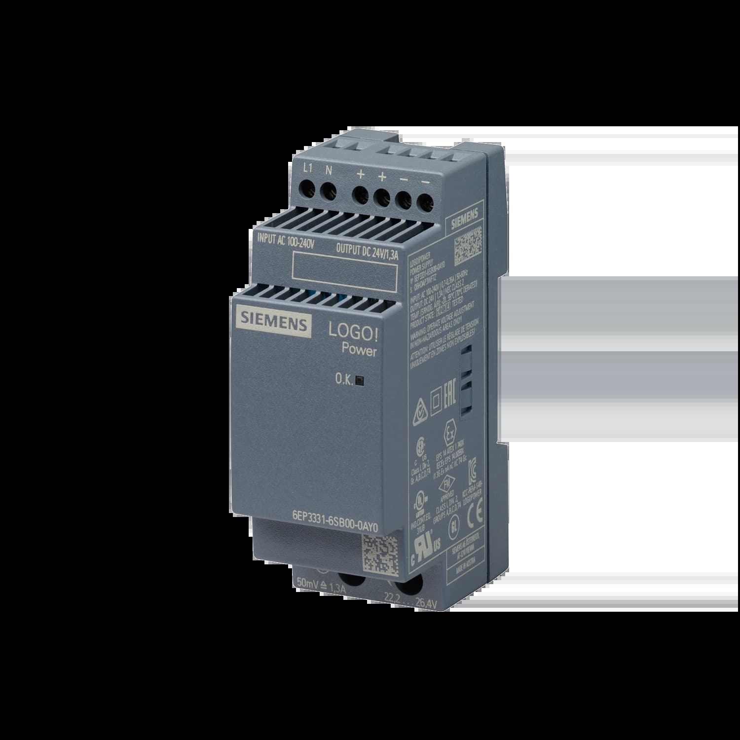 6EP3331-6SB00-0AY0_Блок питания LOGO!Power 1AC/24VDC/1.3A