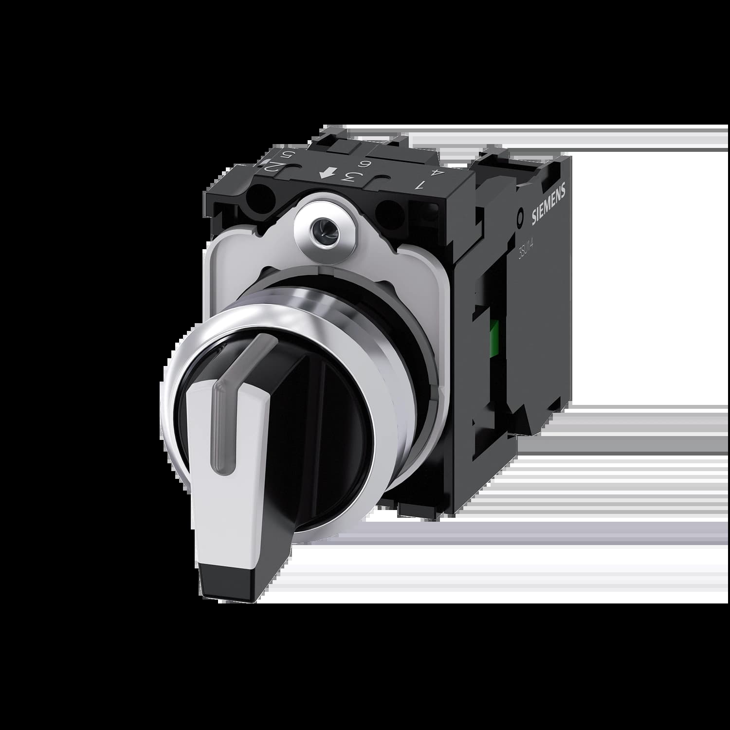 3SU1150-2BM60-1NA0_Переключатель, черный, с самовозратом, 3 положения, 2НО