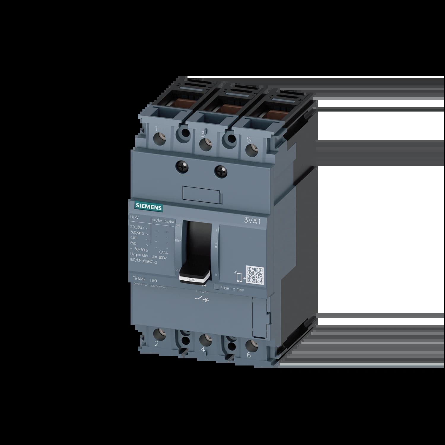 3VA1180-3ED36-0AA0_Автомат 3P, 80 А, 25 кА, TM210 FTFM, габарит 160